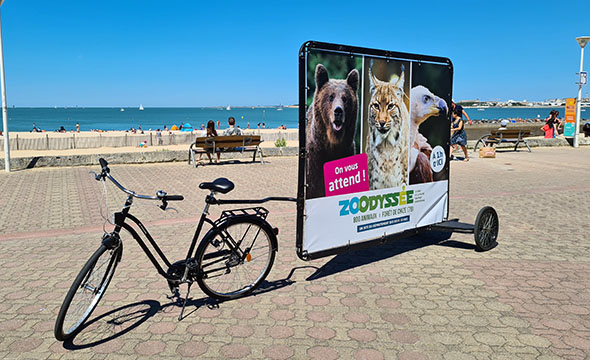 Affichage mobile pour le zoodyssée avec le Bike'Com