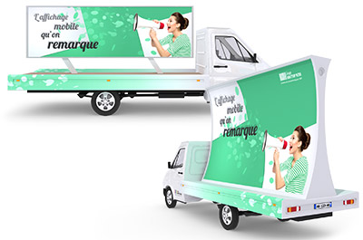 Le camion publicitaire panoramique - Affichage publicitaire mobile
