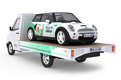 Le camion podium publicitaire 3D - Affichage publicitaire mobile